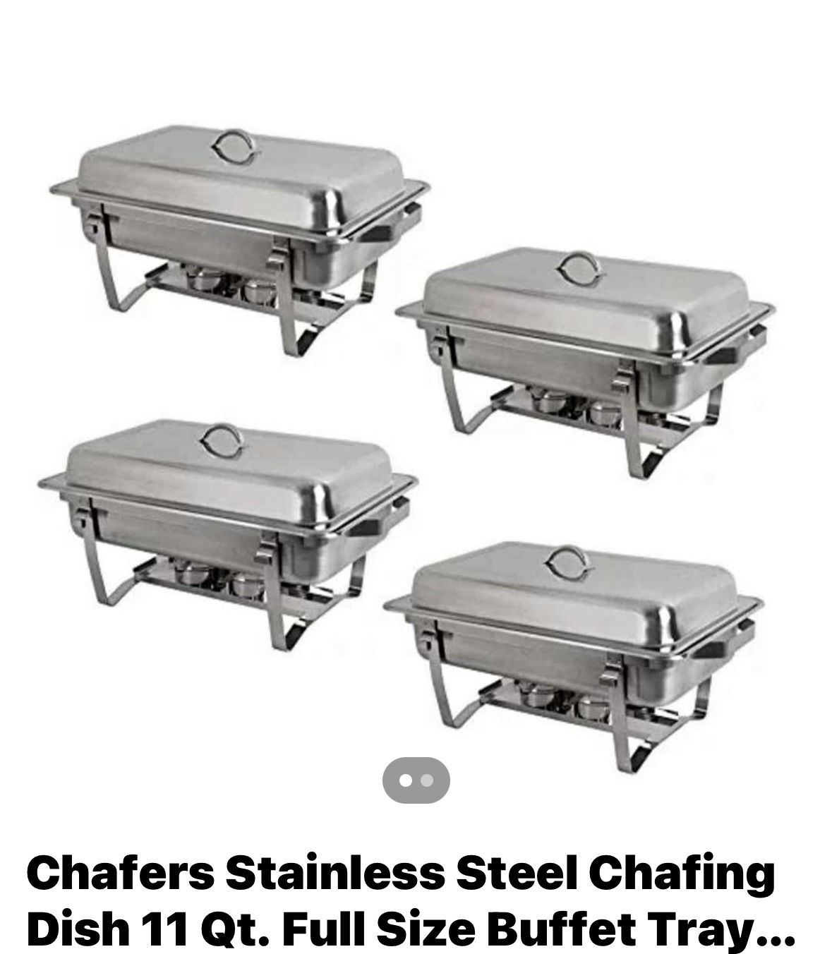 Chafers 4 Qty 11 Quarts