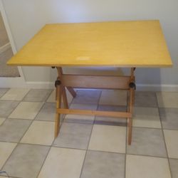 Large Wooden Drawing Table