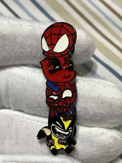 Spiderman Deadpool Wolverine Enamel Pin Brooch Marvel Custom