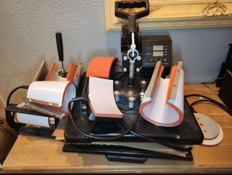 8 piece multifunctional heat press with free blank can coolers