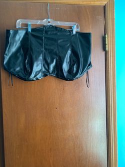 Black pleather outfit
