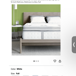 Full Size Mattress & Bed Frame – Like New