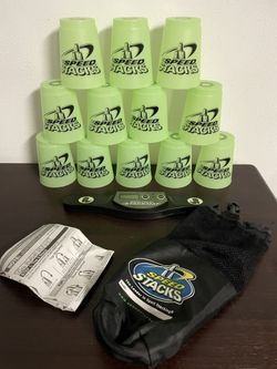Speed Stacks Original Game Glow In The Dark Stack Timer 12 Cups With Bag