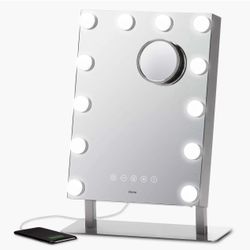 Vanity Mirror W Lights, Bluetooth Speaker, USB Charger