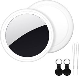Air Tracker Tag 2 Pack [Apple MFi Certified] with Find My(iOS Only), Key Finder with No App Needed, Waterproof, 365-Day Standby,Wallet Key Bag Luggage