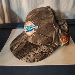 Miami Dolphins Hat New Era Realtree Camo 7 3/8 59FIFTY Hat

