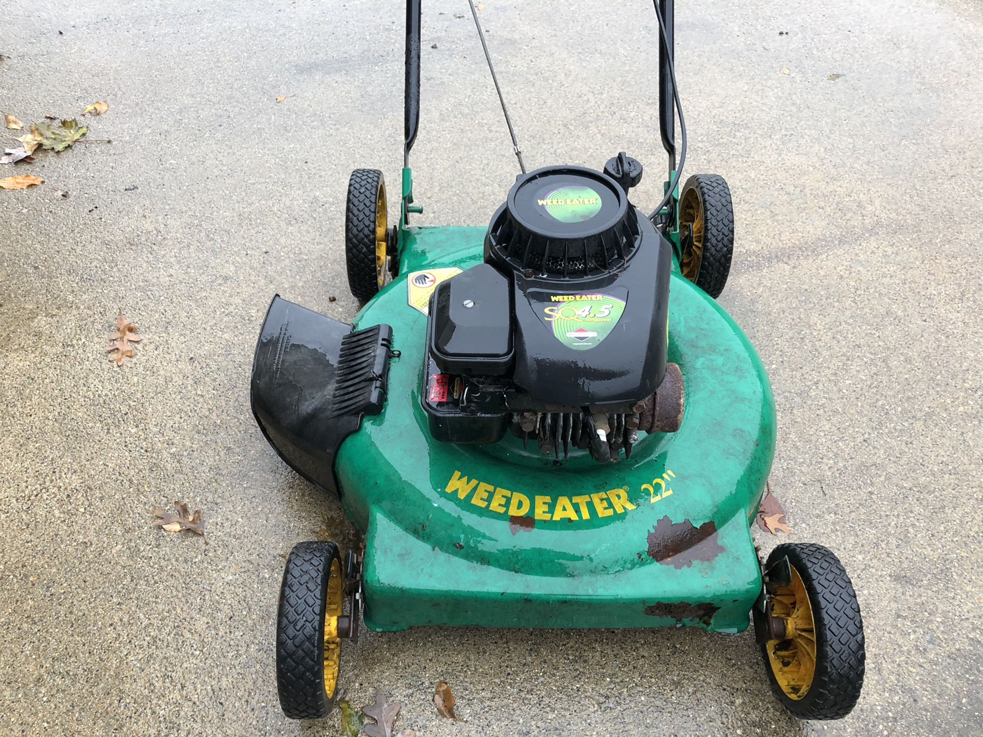 Weed eater sq 4.5 best sale lawn mower