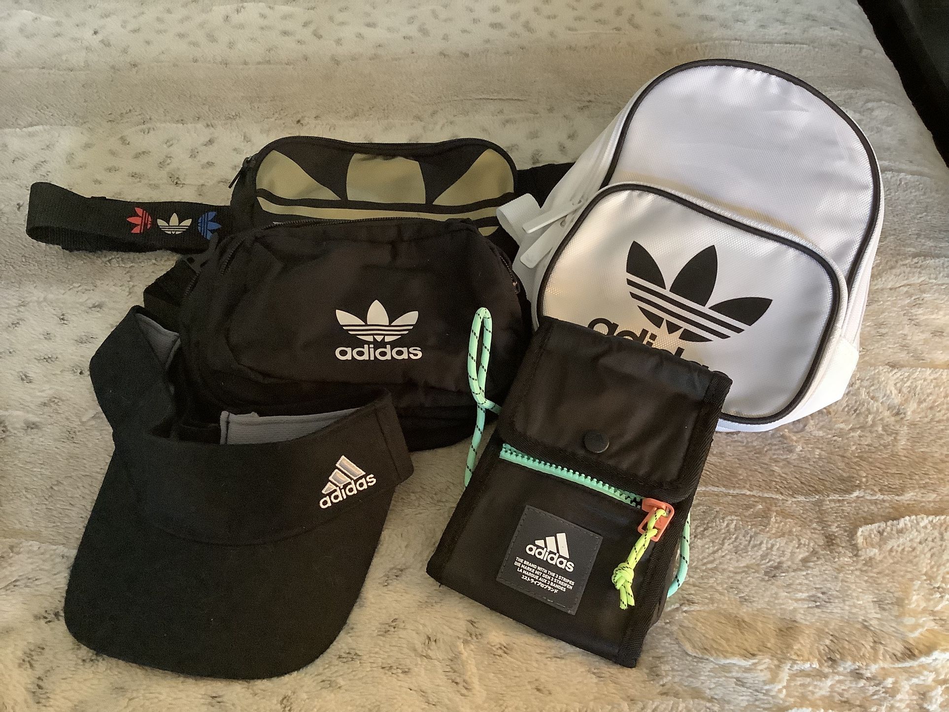 Adidas *End Of Estate Sale* Lot Of 5 Pieces For $10! Bags Fanny Backpack Visor