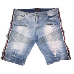 Focus Clothing Distressed Denim Shorts Moto Style Men’s Size 42