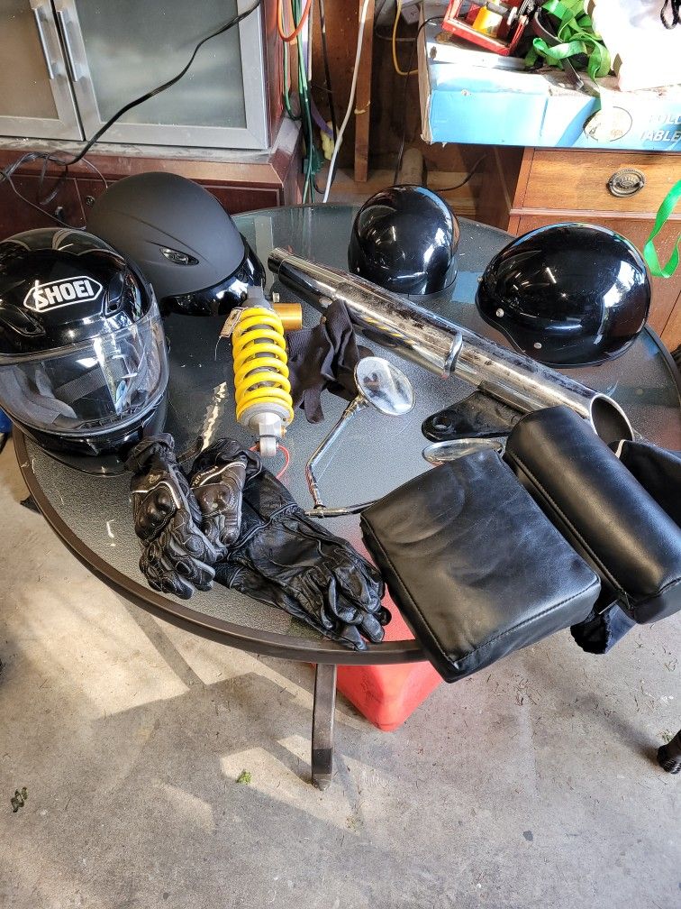 Motorcycle GEAR, STAND, AND TRIUMPH PARTS