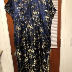 Blue Oriental Style Dress (plus size)