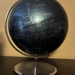 Drexel Heritage Midnight Blue & Chrome 10" desk globe. 
