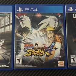 PS4 Game Bundle – Tony Hawk, Naruto, Uncharted