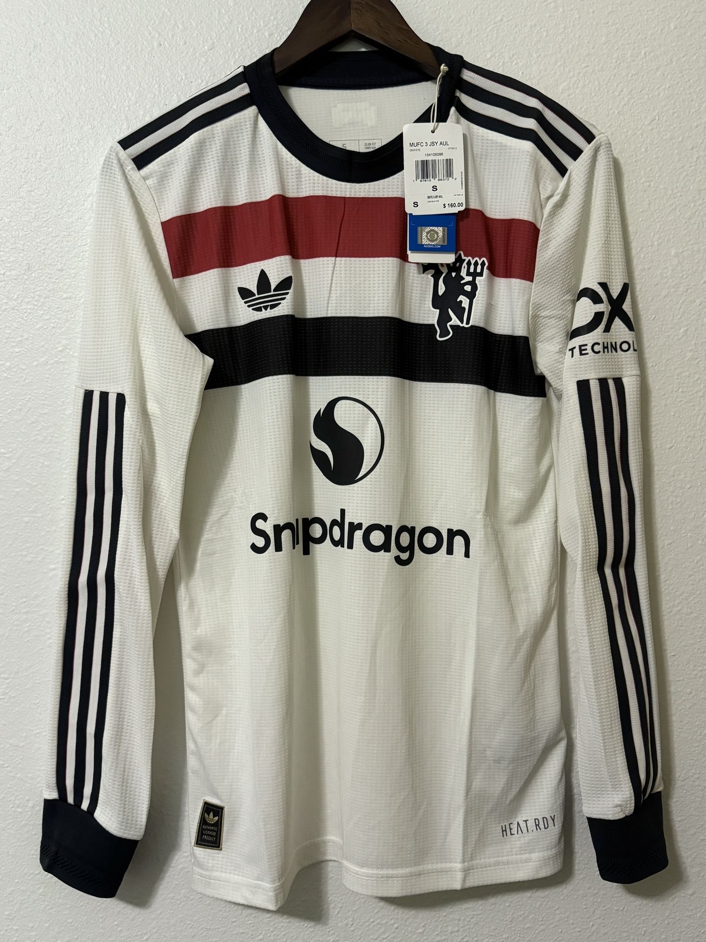 Adidas Snapdragon Jersey Manchester United Small Owhite