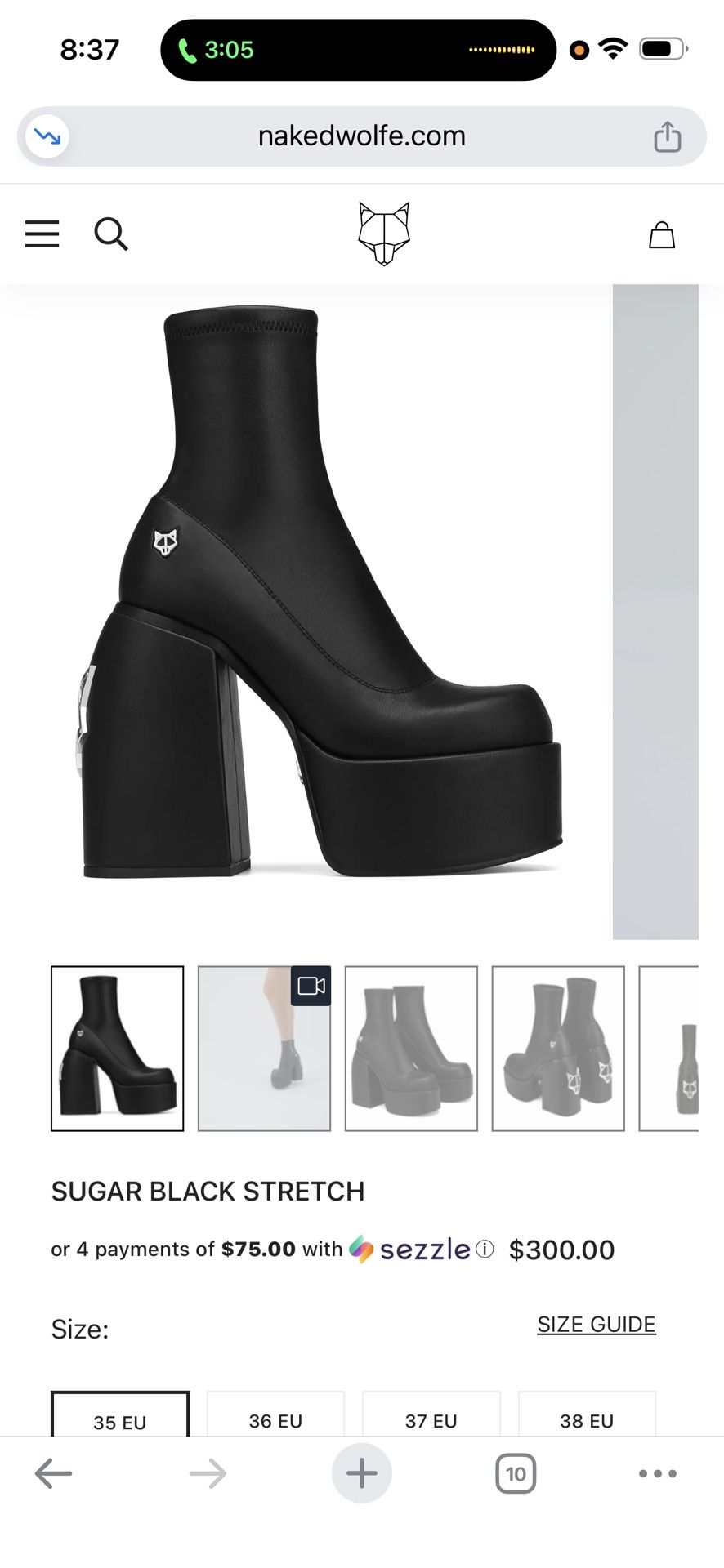 Naked Wolfe SUGAR BLACK STRETCH