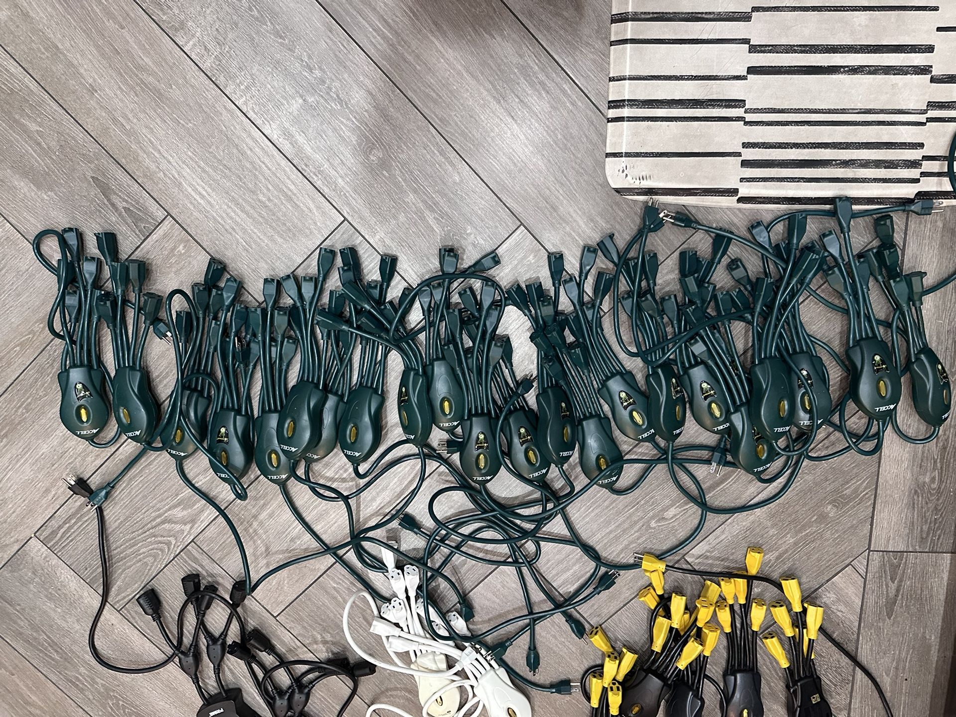 31 X Flexible Power Strip 5 Outlets 3 Foot Cord UL Listed Grounded Extension Cord Outlet