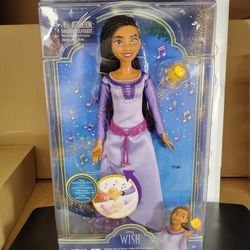 Disney Wish Singing Asha of Rosas Fashion Doll & Star Figure by Mattel.
