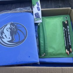 Dallas Mavericks lot of stuff folders shirts headphones backpacks everything is brand new lot your getting alot of NBA basketball stuff taking offers 