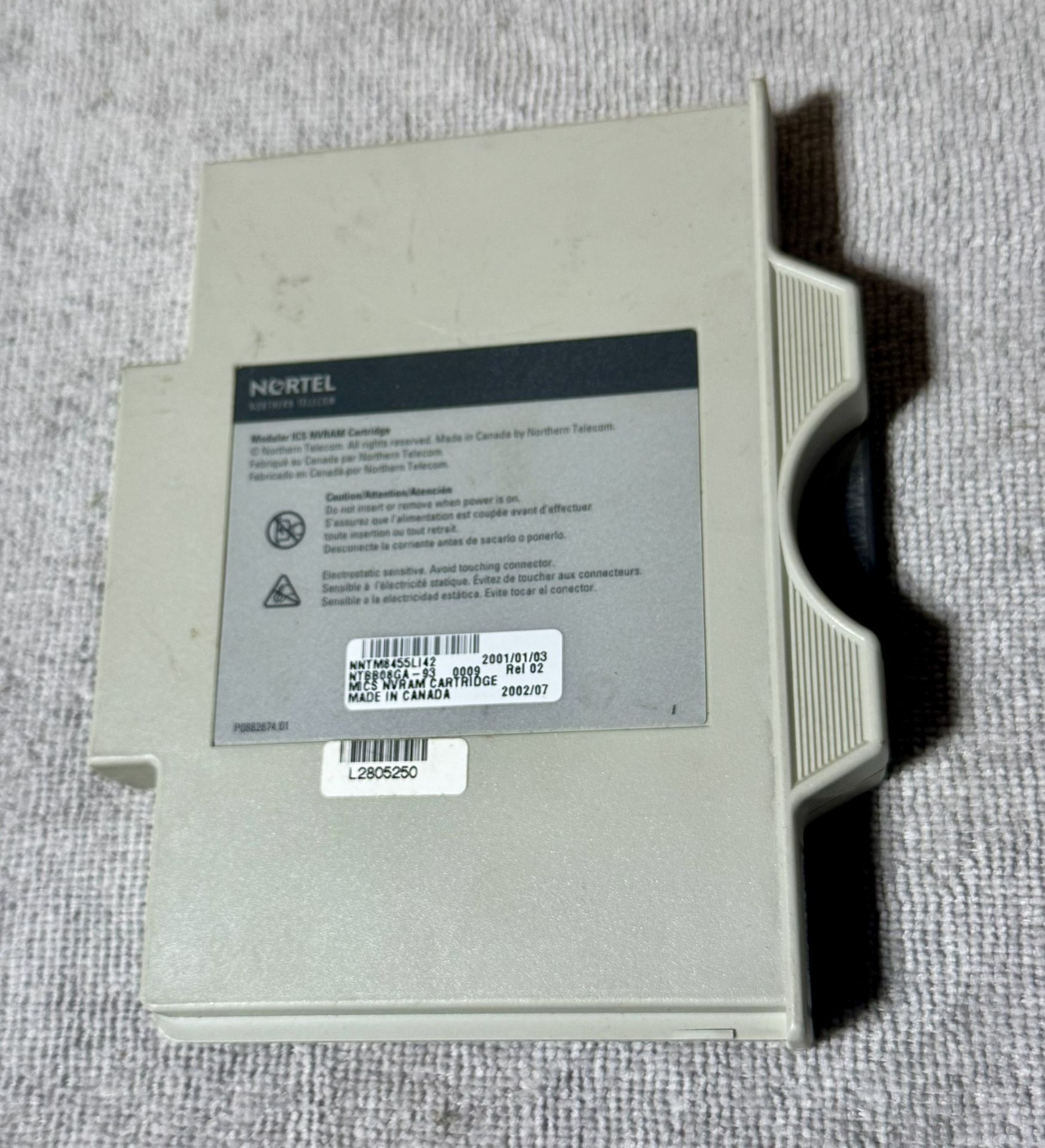 NORTEL MICS NVRAM CARTRIDGE NTBB08GA-93 NT7B66EB