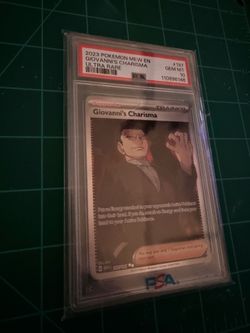 pokemon slab Giovanni’s Charisma GEM MT 10