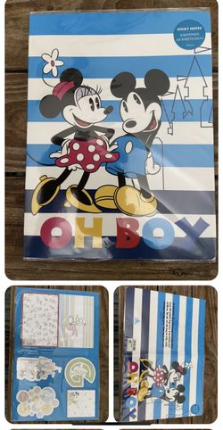 Disney Parks WDW Mickey & Friends Oh Boy Sticky Notes Set of 6 Notepads
