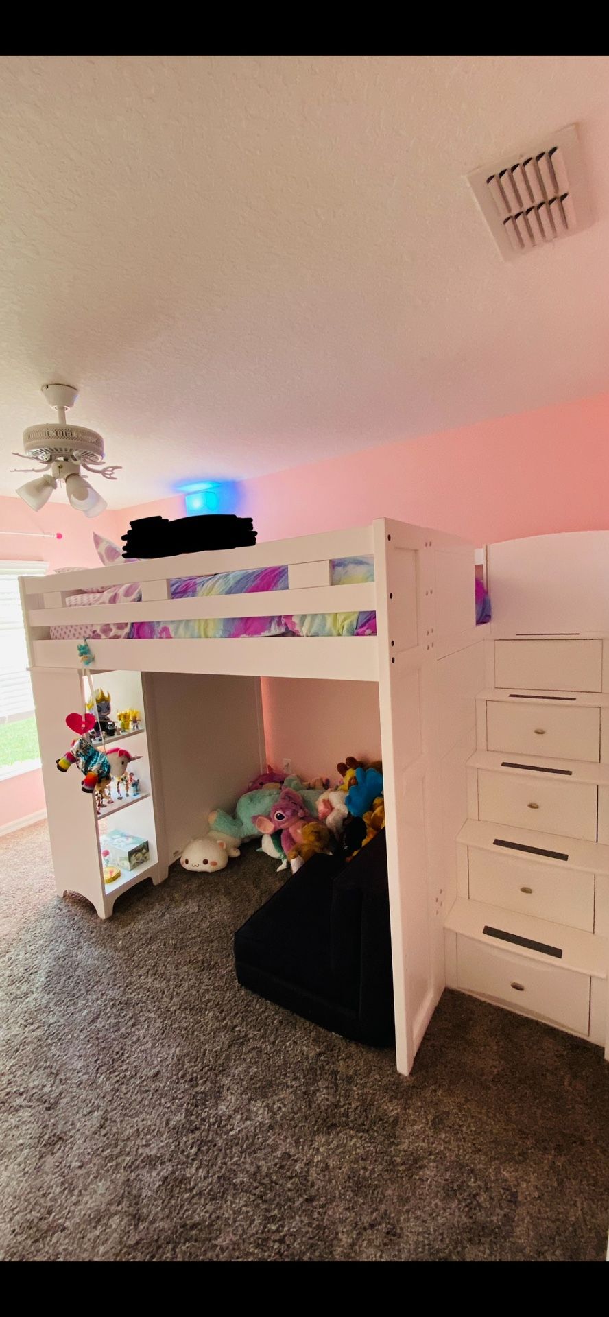 Rooms To Go Bunk Bed  White - Ivy League Loft Full Size