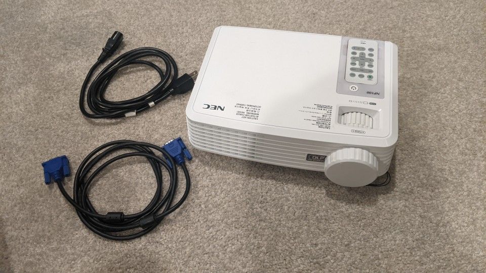NEC NP100 HDTV (1080i, 720p) Resolution 2000 Lumens DLP Portable Projector
