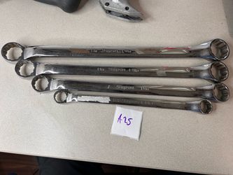 Snap-on 4pc SAE 10° Offset Double Box Wrench Set 3/4–1-5/16 USA
