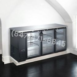 NIB Commercial Bar Cooler Back Bar Glass Door Beer Display Refrigerator