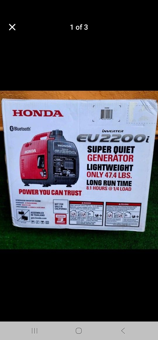 HONDA GENERATOR EU 2200I BRAND NEW...