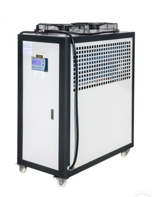 Air-Cooled Chiller Industrial 5-Ton Finned Condenser Portable Conditioner 53L Stainless Steel Water Tank, 5 HP