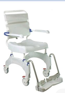 Shower Wheelchair, Rolling Shower Chair with Wheels and Commode