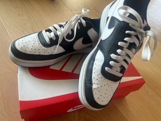 Nike Men's Court Vision Low Shoes Black /White 8