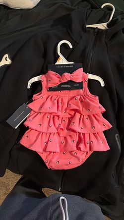 Tommy Hilfiger Baby Girl Ruffle Romper Set