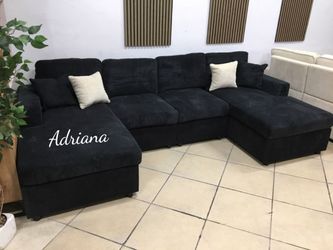 ON SALE‼️ 2-Pc Corduroy Sectional Sofa Sets