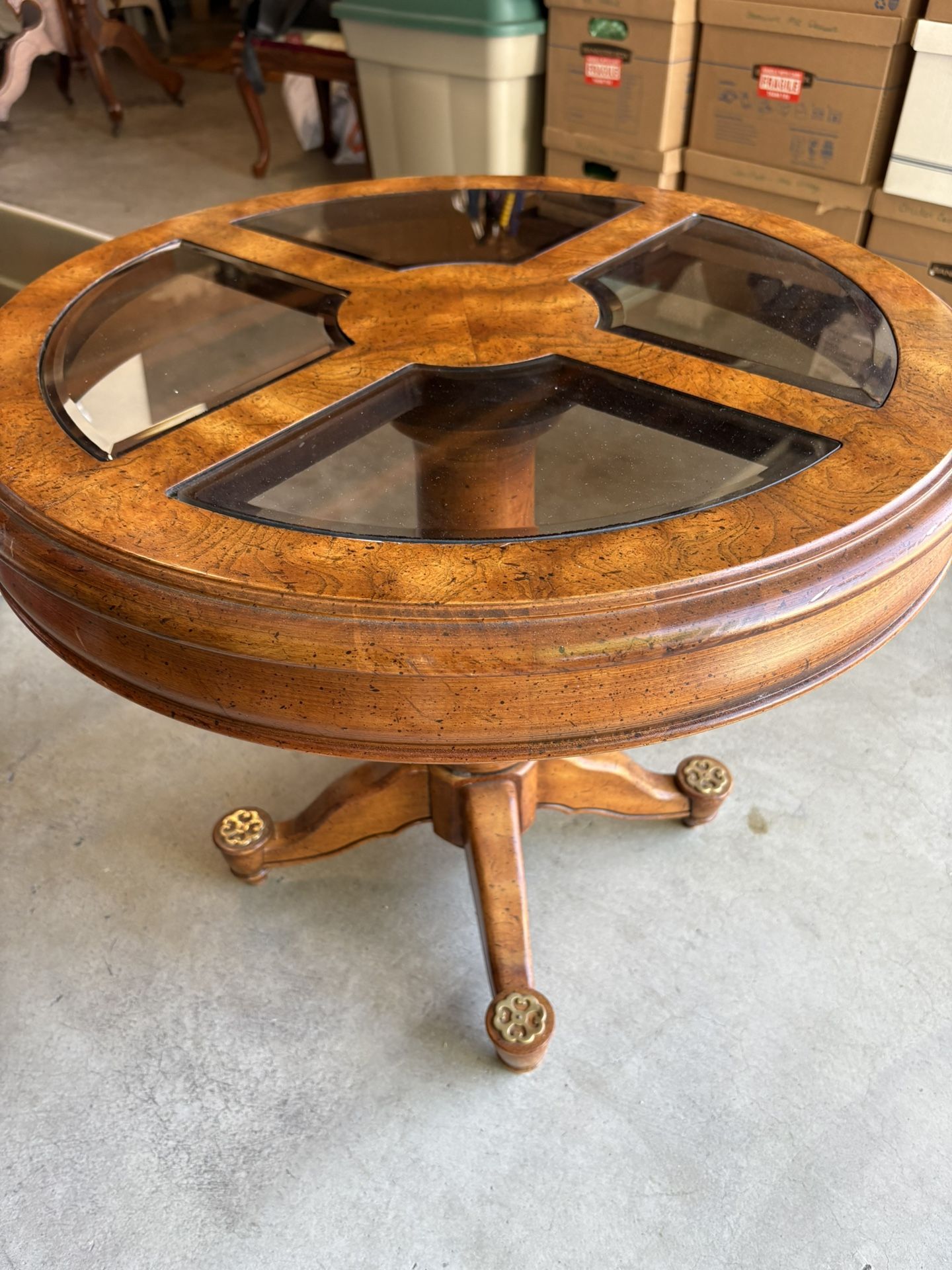 Vintage Round Wooden Coffee Table