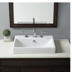 🤍🤍 Brand New Allen & Roth Dulverton Bathroom Sink 