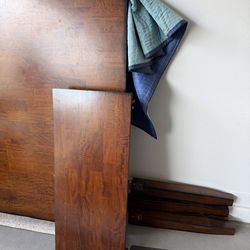 Cherry Oak Dining Table with Extended Eave Attachment