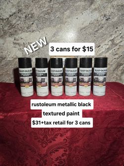 New rustoleum metallic black textured paint