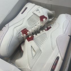 Choice Of Air Jordan Retro 4 Metallic White/Red-NOW REDUCEd