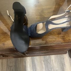 Navy Blue Sparkle Dress Shoes 