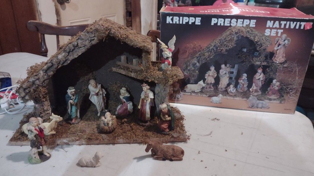 12pc krippe presepe Christmas Nativity Set