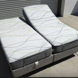 Tempur-Pedic Split King Adjustable Base + Mattresses