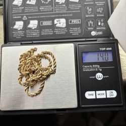 14k Gold Rope Chain 