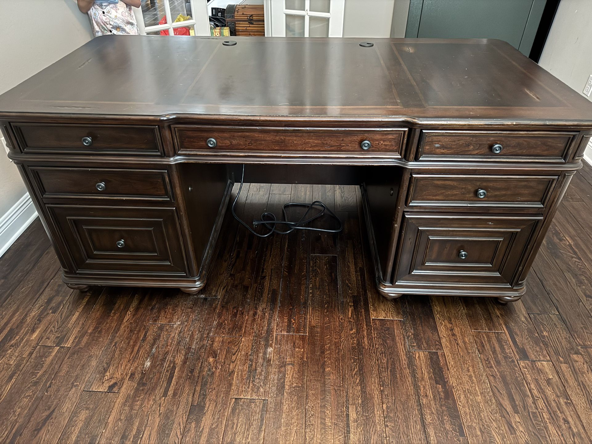 Haverty’s Solid Wood Distressed Office Desk