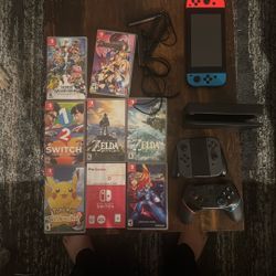 Nintendo Switch + 8 Games