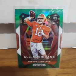 2021 Trevor Lawrence Green Prizm Refractor Rookie RC Jacksonville Jaguars Quarterback STAR