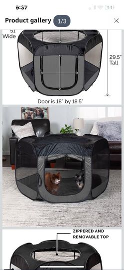 portable, foldable dog play pin