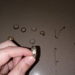 Mixed Used Rings And Necklace