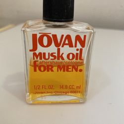 Vintage Jovan Musk Oil For Men Aftershave/Cologne 0.5 Oz